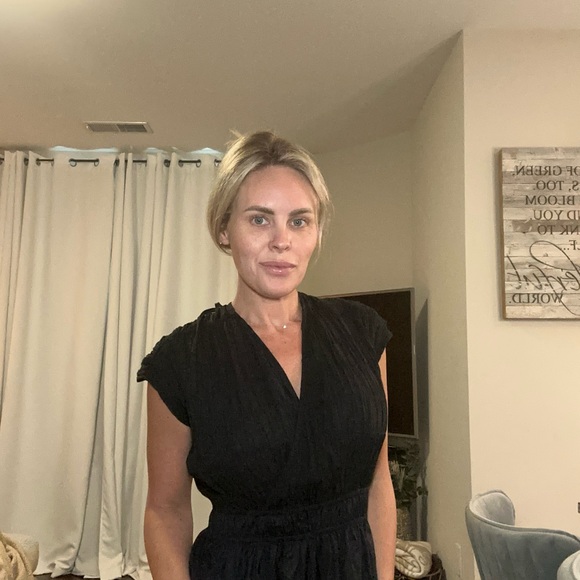 Black Maxi Sundress with Pockets - Picture 6 of 8